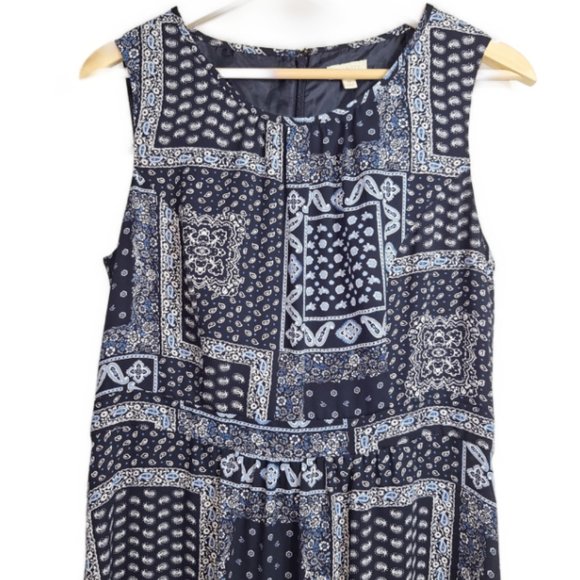 Talbots Boho Paisley Patchwork Sleeveless Maxi Dress Size 8P - Picture 2 of 5